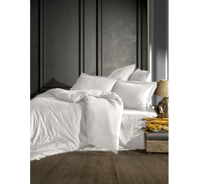 Постільна Білизна Arya Saheser Жаккард 200x220 Austin Білий