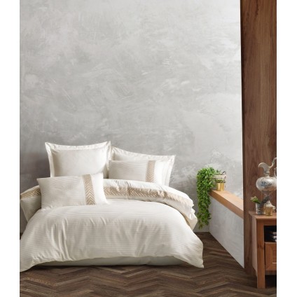 Постільна Білизна Arya Saheser Жаккард 200x220 Brillant Екрю