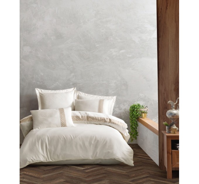 Постільна Білизна Arya Saheser Жаккард 200x220 Brillant Екрю