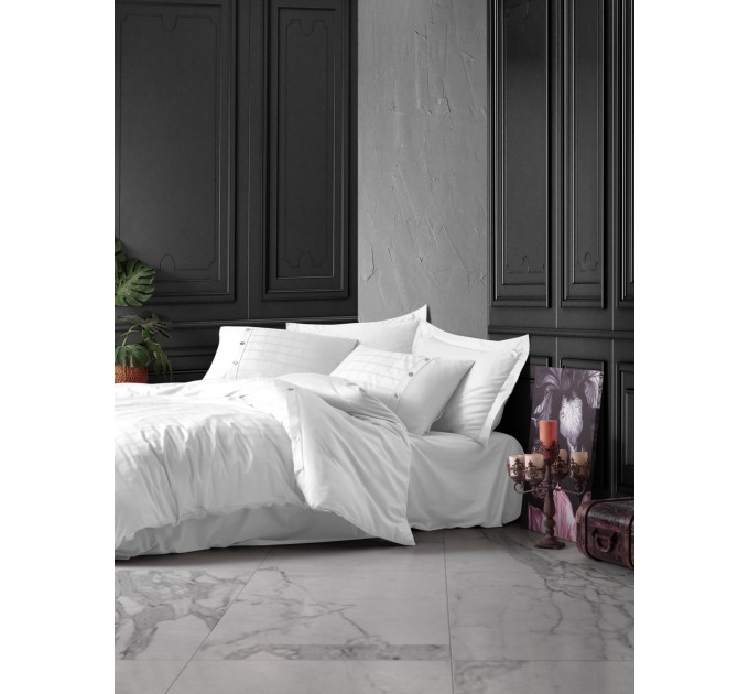 Постільна Білизна Arya Saheser Жаккард 200x220 Perla Білий