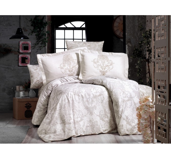 Постільна Білизна Arya Vogue Де Люкс Сатин 200x220 Carven Коричневий