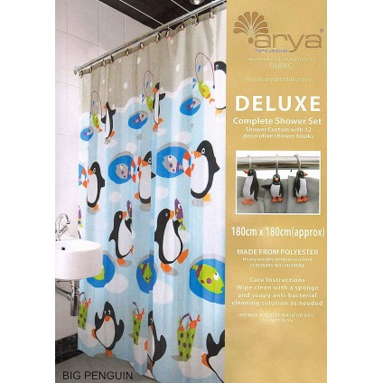 Штор для ванни Arya 180x180 Big Penguin
