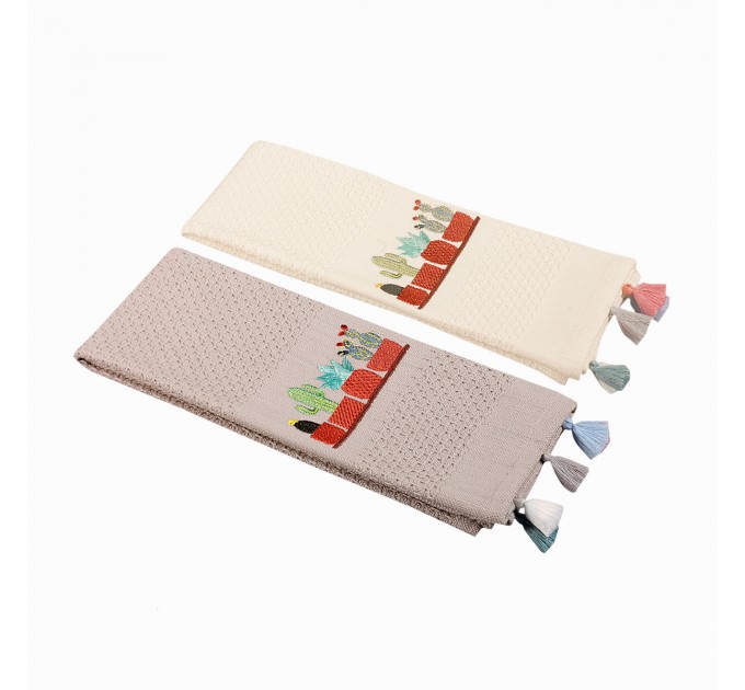 Набір Кухонних Рушників Arya З Вишивкою 65x39 2 Пр. Cactus