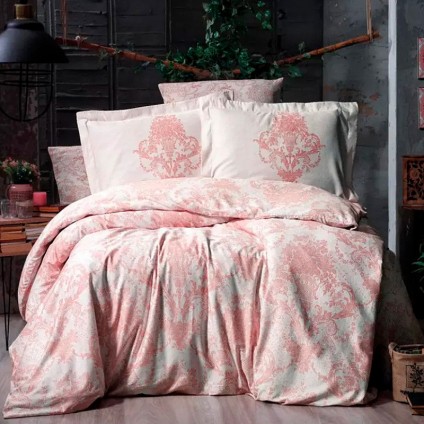 Постільна Білизна Arya Vogue Де Люкс Сатин 200x220 Carven Salmon