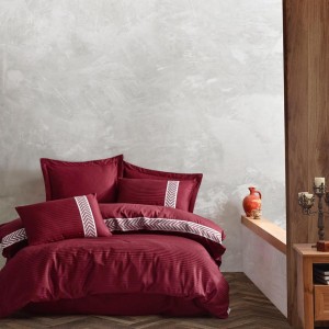 Постільна Білизна Arya Saheser Жаккард 200x220 Brillant Бордовий