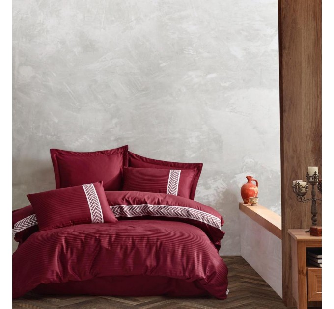 Постільна Білизна Arya Saheser Жаккард 200x220 Brillant Бордовий