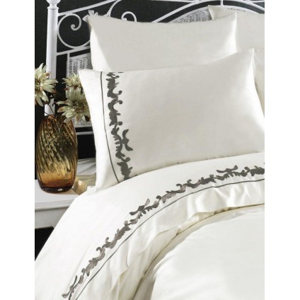 Постільна білизна Arya Сатин З мереживом 200x220