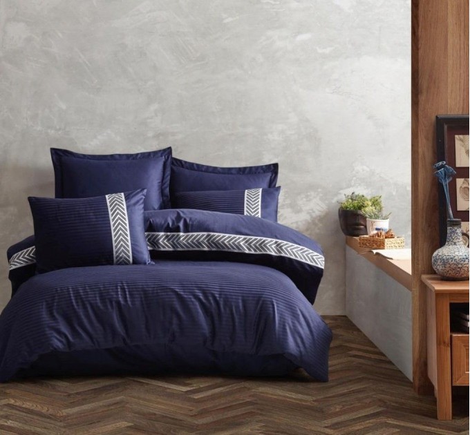 Постільна Білизна Arya Saheser Жаккард 200x220 Brillant Синій