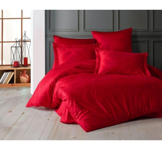 Постільна Білизна Arya Saheser Жаккард 200x220 Evans Червоний