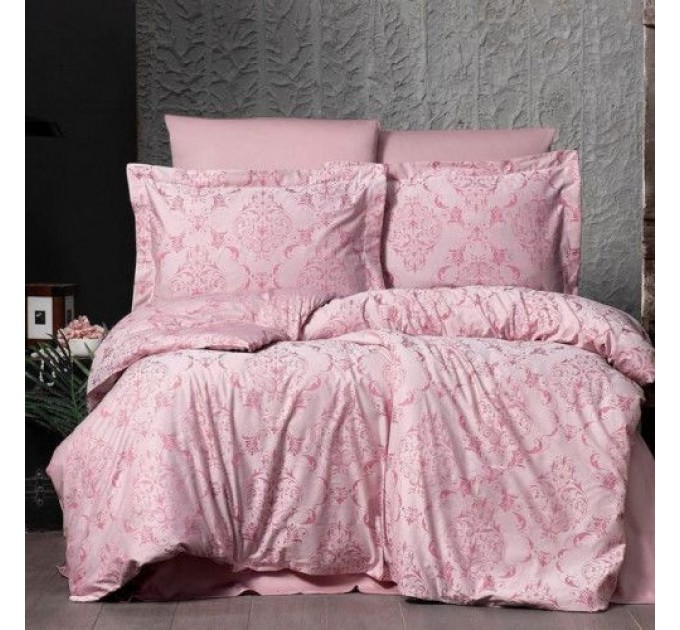 Постільна білизна Arya Vogue Органік Жаккард 350TC 200x220 Paris Фуксія