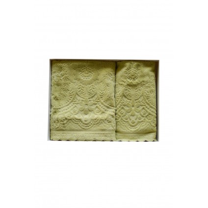 Набір Рушник Arya Жаккард Оксамит 50x90-70x140 Sabino