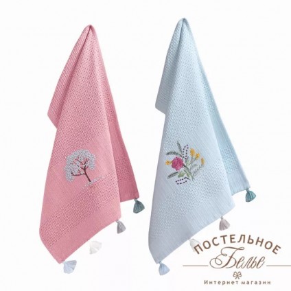 Набір Кухонних Рушників Arya З Вишивкою 65x39 2 Пр. Pera