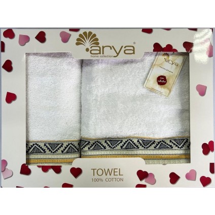 Набір Рушник Arya Жаккард 50x90-70x140 Firuze
