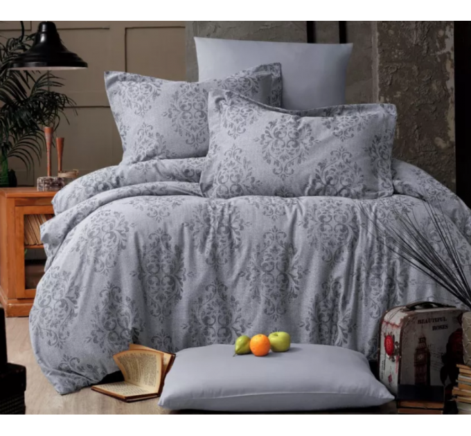 Постільна білизна Arya Vogue Органік Жаккард 200x220 Siv